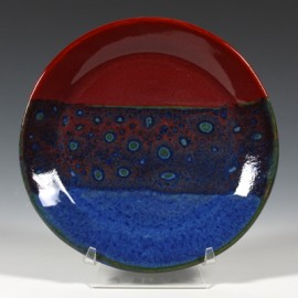 SW-100 Blue Surf under SW-119 Cinnabar Stoneware Combination